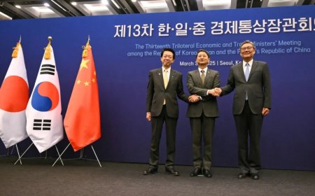 China, Japón y Corea del Sur acuerdan impulsar el libre comercio en respuesta a los aranceles de EE.UU.