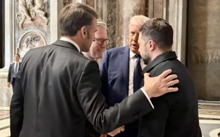 Tensão diplomática: Macron evita apertar a mão de Trump no funeral do Papa