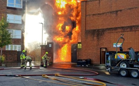 Incendio en subestación eléctrica en Londres tras el apagón masivo en Europa