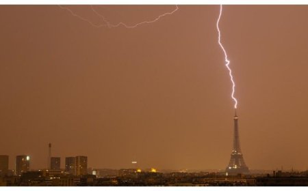 Titanic Storm Hits Western Europe: Paris and Amsterdam Experience Hours of Frenetic Lightning Activity as Extreme Cell Advances