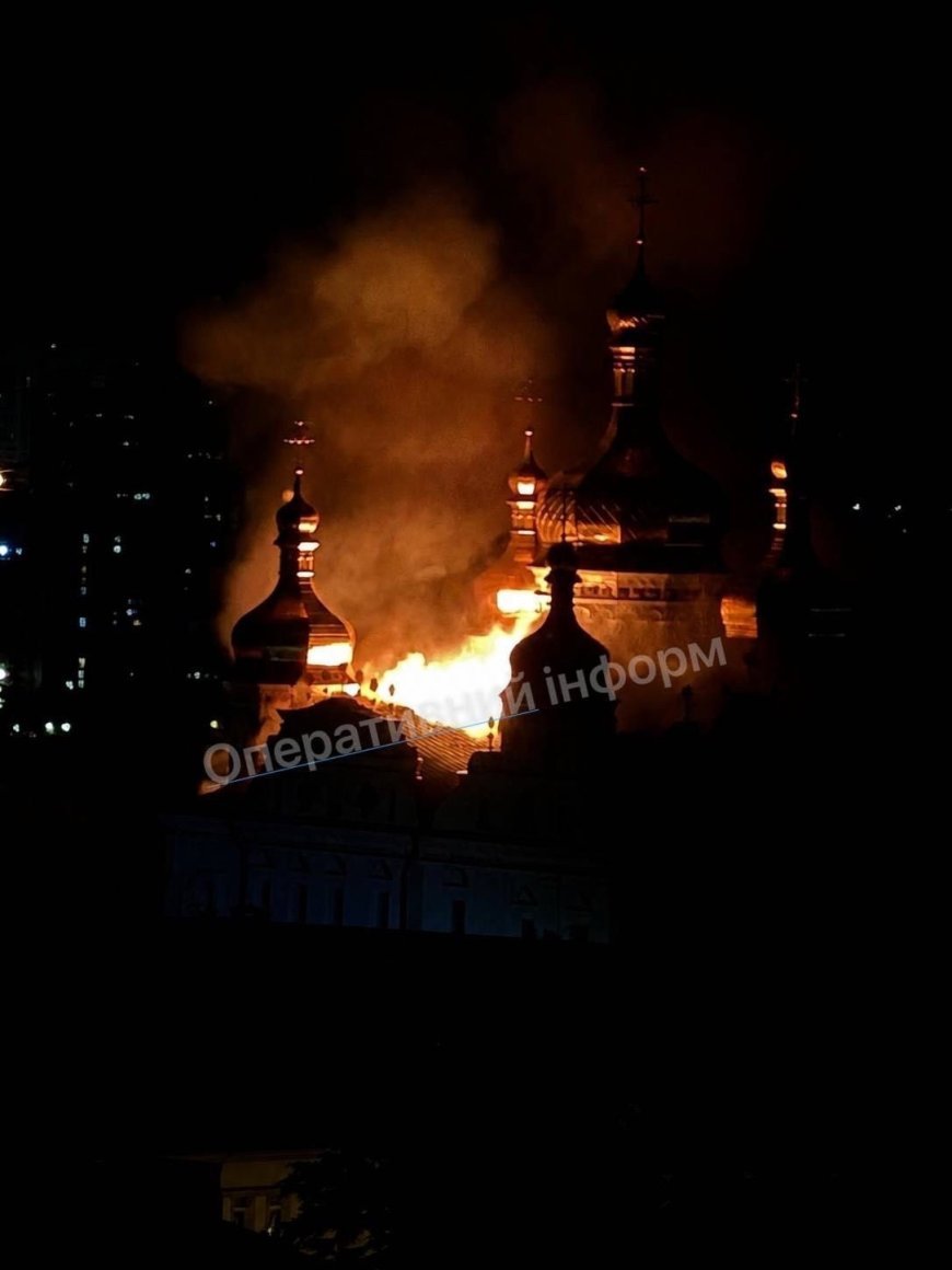 Kyiv under massive Russian air attack — Historic Kyiv-Pechersk Lavra, one of Ukraine’s most sacred sites, catches fire